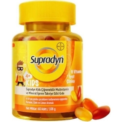 Supradyn Kids Çocuklara Özel Çiğnenebilir Multivitamin Ve Mineral Içeren Takviye Edici Gıda 60 Adet