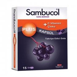 Sambucol Plus Karamürver + Vitamin C + Çinko 15 Kapsül