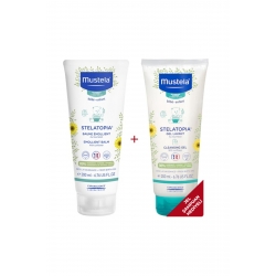 Mustela Stelatopia Emollient Balm Çok Kuru Ciltlere Özel Bakım Seti